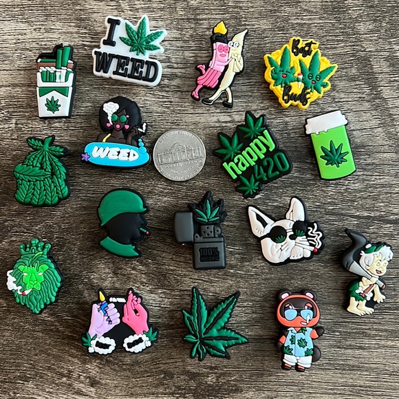 Accessories Jibbitz Weed Frenzy Crocs And Similar Bundle And Save Set Of 16 Poshmark